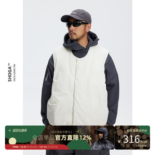 SHOGA三防羽绒马甲保暖背心外套