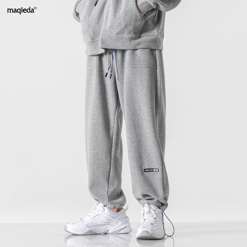 马切达秋季百搭抽绳束脚休闲裤