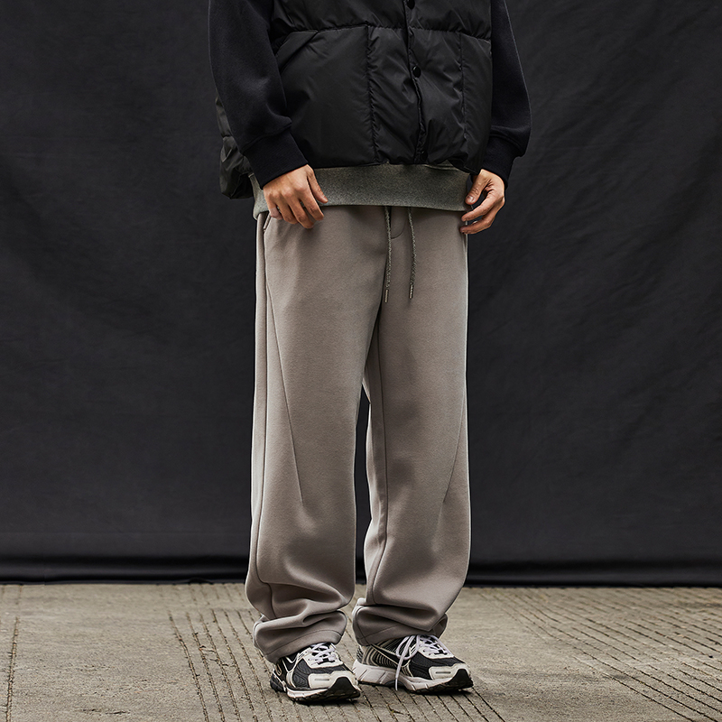 大众基础款加绒加厚直筒卫裤男