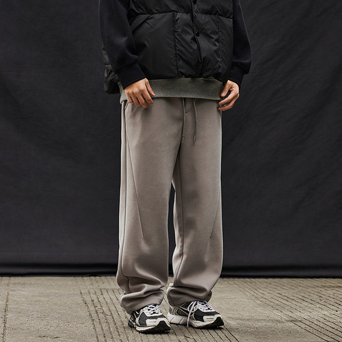 大众基础款加绒加厚直筒卫裤男