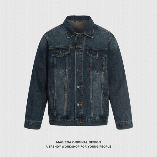 MAQIEDA高街男生工装牛仔外套