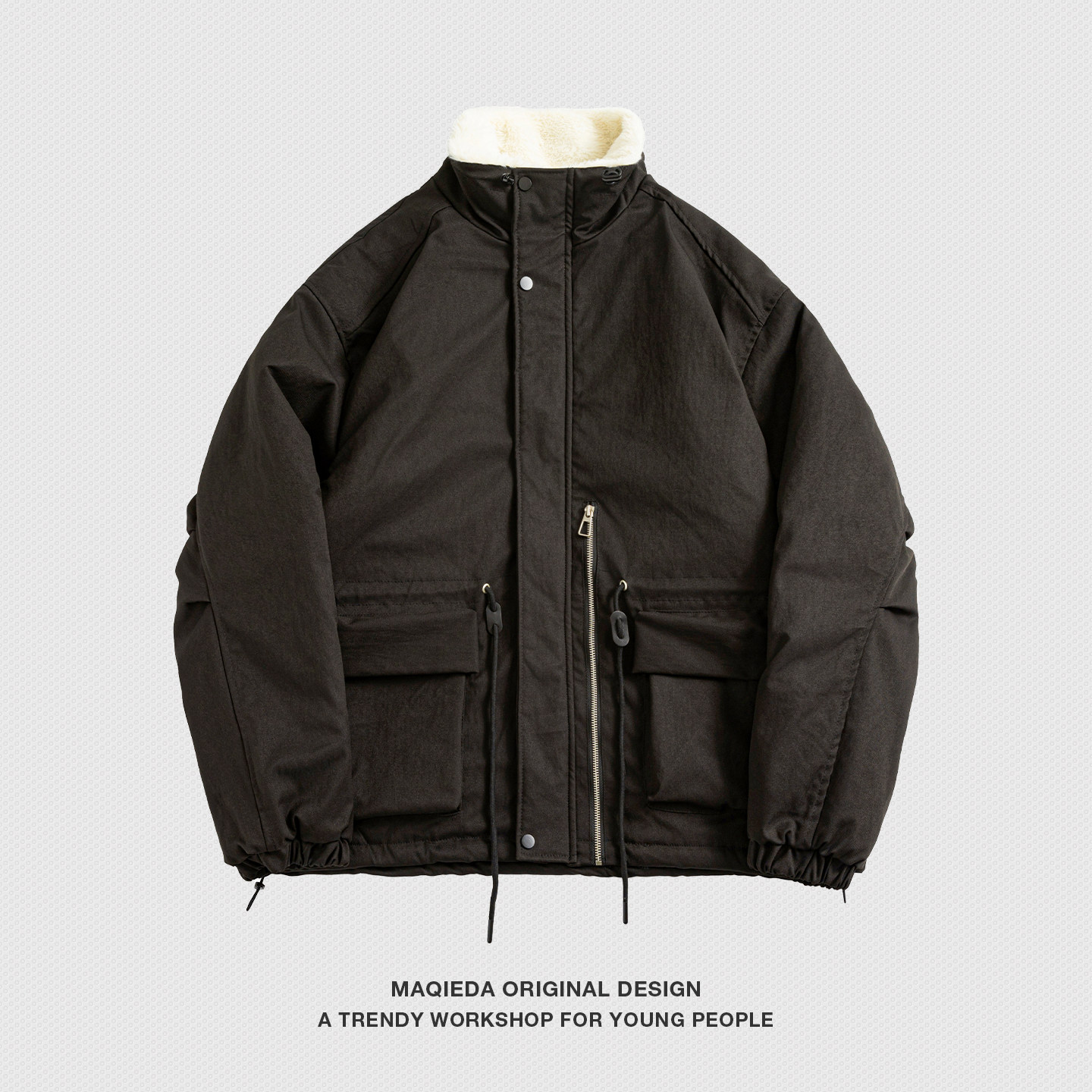 马切达冬季男生加厚棉服工装风复古立领棉衣加绒保暖冬装外套潮牌,男装,棉衣,淘宝优惠券,粉丝福利购,淘宝优惠卷