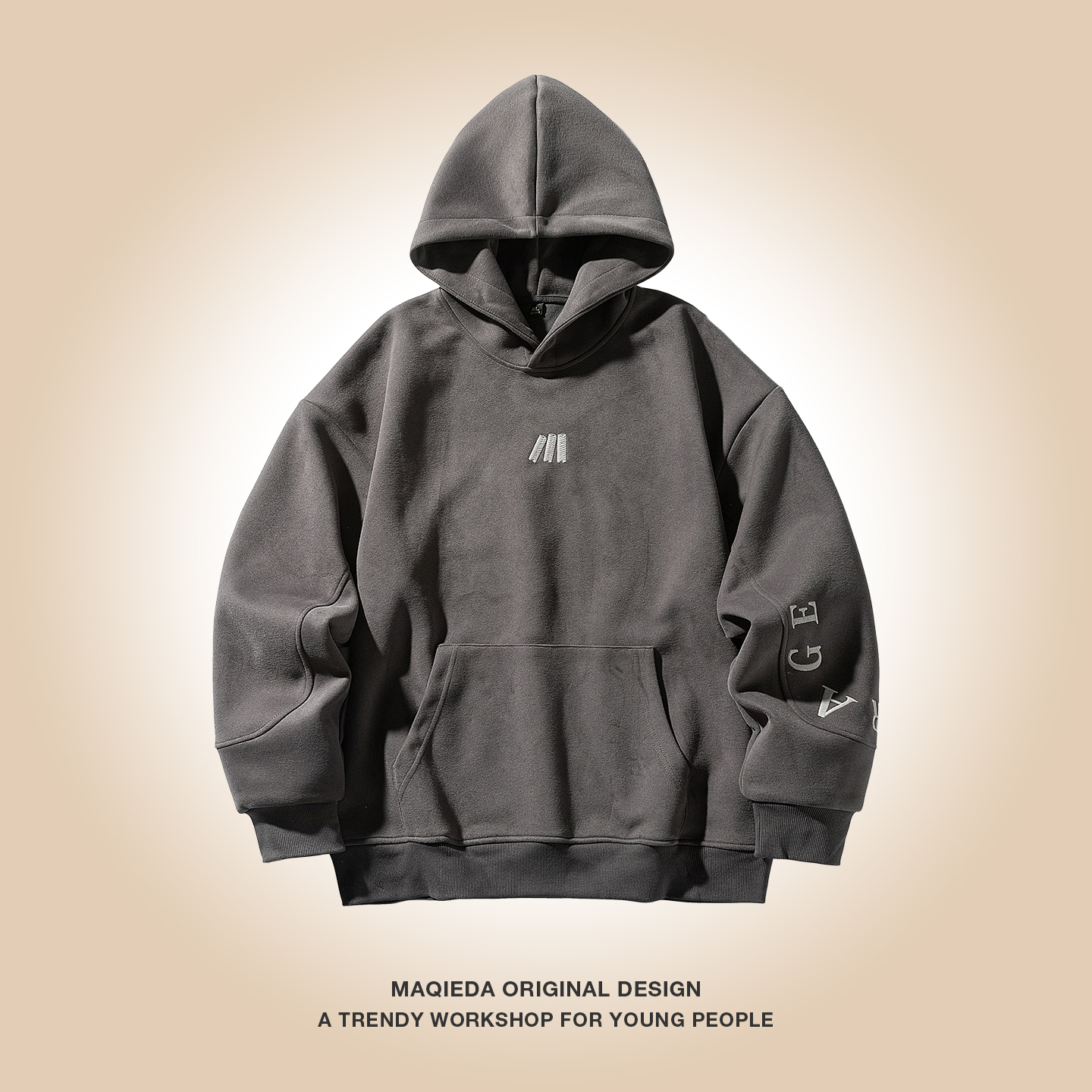 美式情侣高级感连帽男生卫衣潮牌