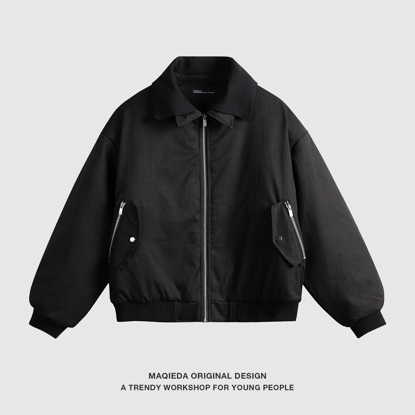 马切达冬季美式男款痞帅宽松外套双层领飞行棉服工装翻领潮牌棉衣,男装,棉衣,淘宝优惠券,粉丝福利购,淘宝优惠卷