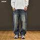 男款 牛仔裤 百搭宽松裤 做旧蓝色男士 潮 子春季 日系水洗直筒复古长裤