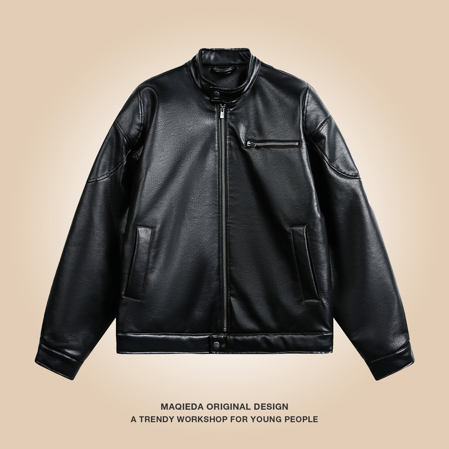 马切达冬季PU皮美式防风机车棉服工装痞帅百搭棉衣潮牌复古外套男,男装,棉衣,淘宝优惠券,粉丝福利购,淘宝优惠卷