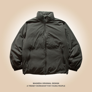 防风外套潮牌百搭复古休闲羽绒服秋冬 痞帅立领男士 马切达冬季 美式