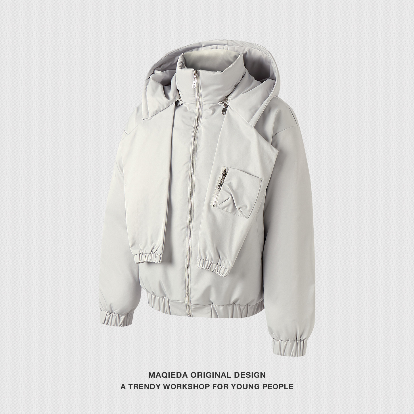 马切达冬季加厚美式可拆卸连帽棉衣男款纯色潮牌棉衣高级感帅气,男装,棉衣,淘宝优惠券,粉丝福利购,淘宝优惠卷