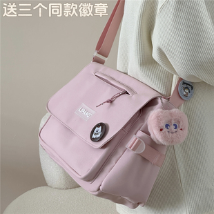 大学生斜挎包上课包单肩包 日系少女学院风ins风休闲包包女邮差包