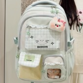 茶话会ins少女学院风背包 休闲大容量双肩包初中生高中学生书包女