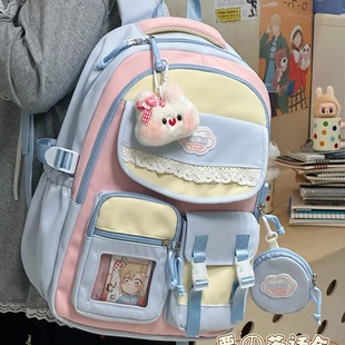 大容量初中女生背包高颜值高中学生书包 日系ins休闲痛包双肩包女