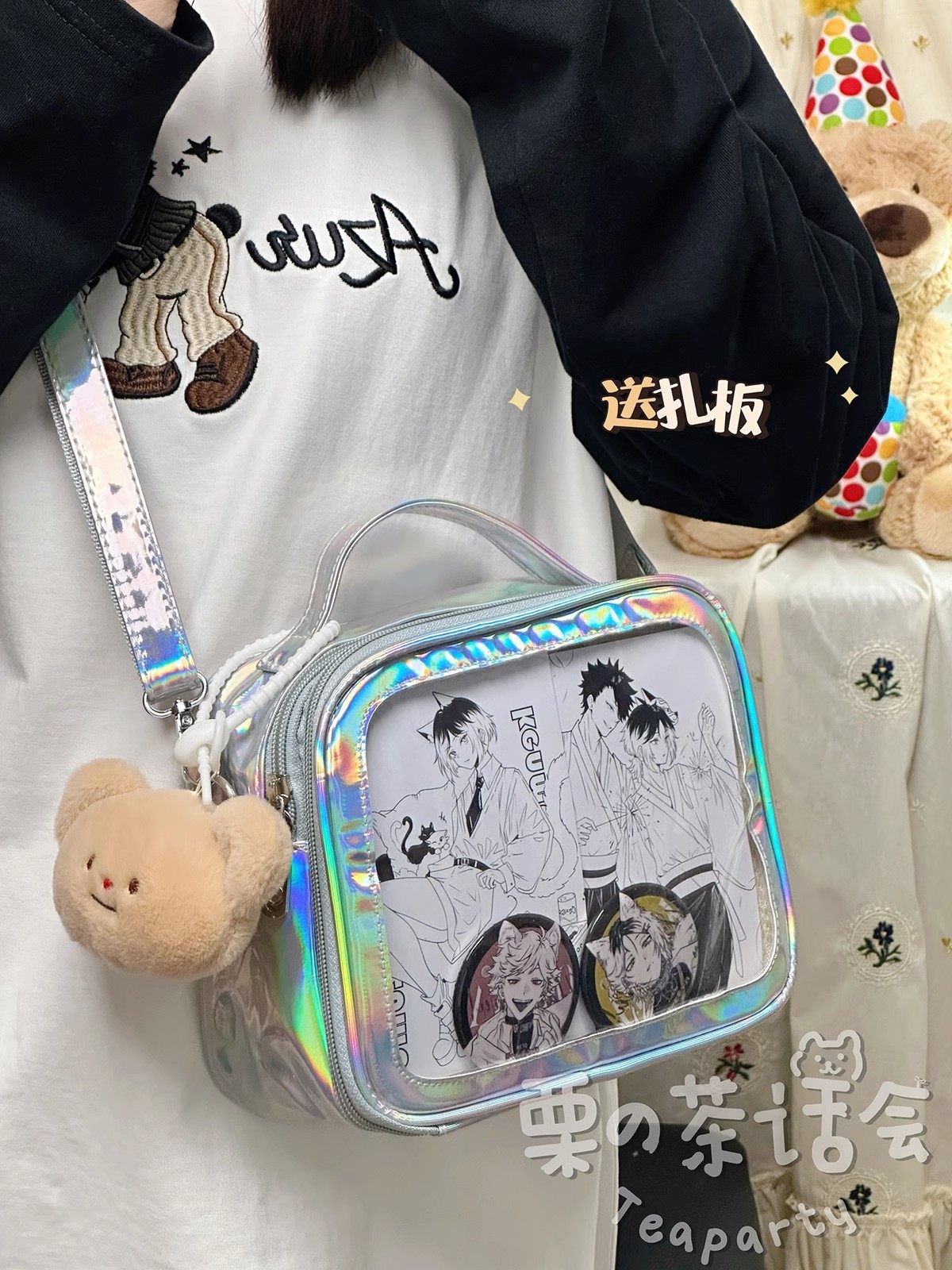 日系二次元卡通吧唧痛包软妹小食量扎板谷子包包女休闲学生斜挎包,箱包皮具/热销女包/男包,痛包,淘宝优惠券,粉丝福利购,淘宝优惠卷