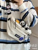 日系ins原宿运动大容量胸包男 潮牌复古百搭工装 斜挎包女学生腰包