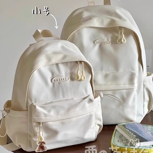 纯色百搭小书包女韩版ins少女学生迷你双肩包 高颜值简约休闲背包