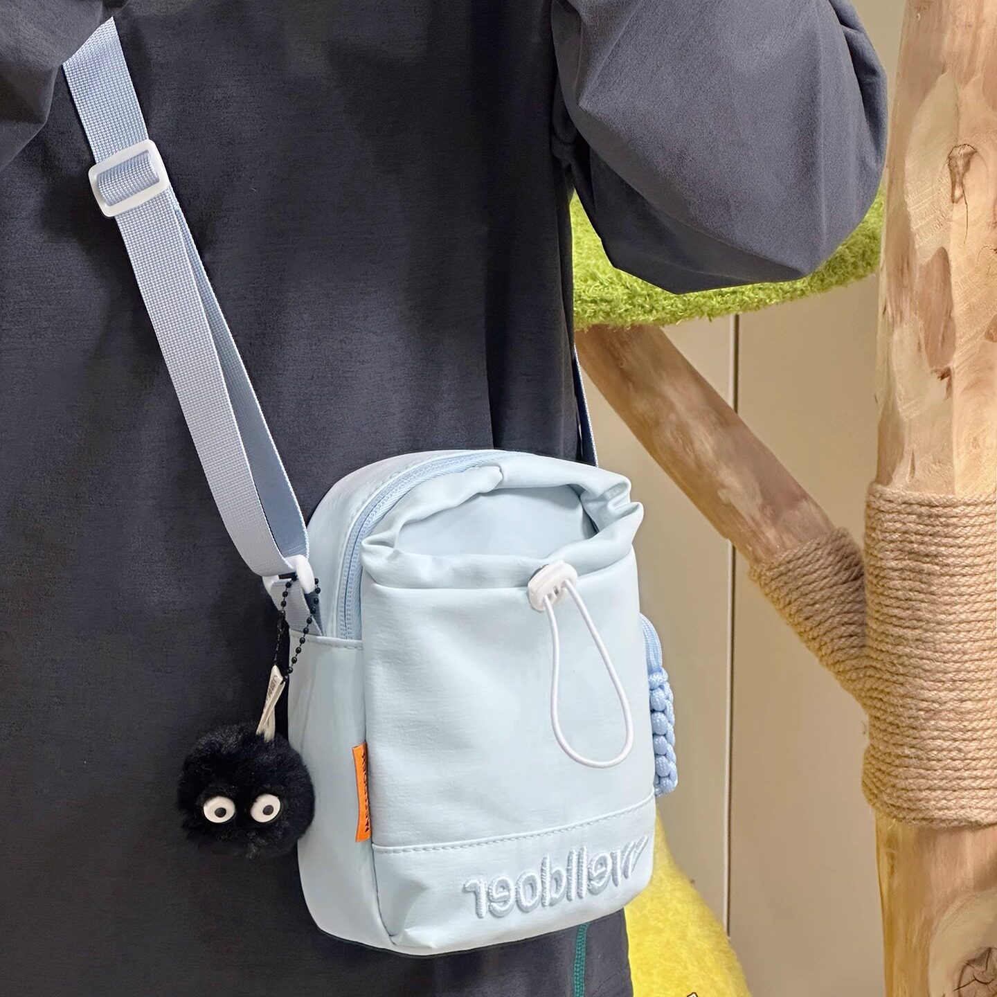 日系ins风轻便手机包外出水杯包 便携斜挎包学生简约休闲小包包女