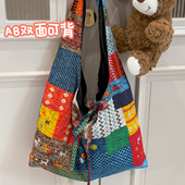 韩风ins小众通勤帆布包包女 2025新款 大容量托特包旅游轻便单肩包