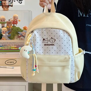 茶话会ins可爱少女书包 初中女生高中学生双肩包女校园轻便小背包