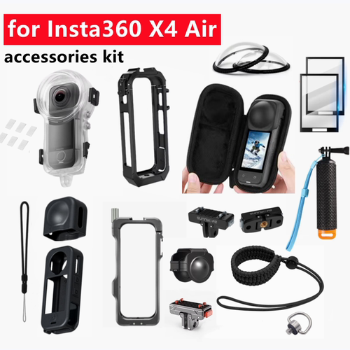 适用影石Insta360X4Air防水壳 保护套兔笼边框 底座 保护镜屏幕膜