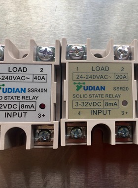 YUDIAN宇电固态继电器SSR15N/20N/25N/40N/40H/60NH/80NH/SSR20GW