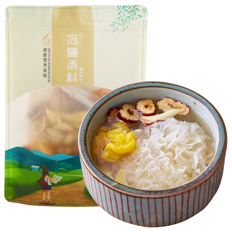 金耳百合红枣糖水包一碗营养丰富甜甜糖水广式甜品养生糖水包食材