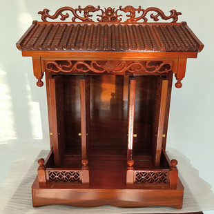 佛龛神龛实木神台佛柜供桌财神屋带门祠堂供奉台堂供案定制