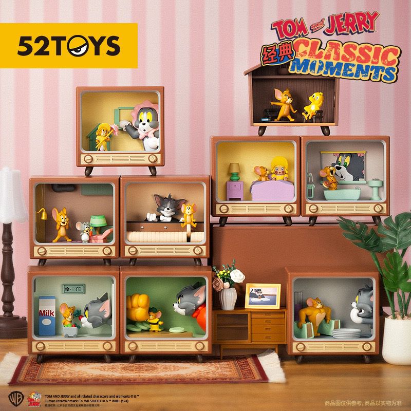 正版52TOYS猫和老鼠经典MOMENT盲盒手办系列潮玩周边手办电视摆件