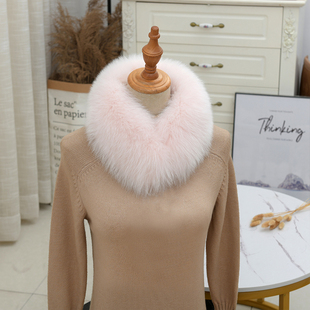 新款 真毛狐狸毛围巾吸扣皮草围脖女秋冬脖套裘皮毛领单卖通用保暖
