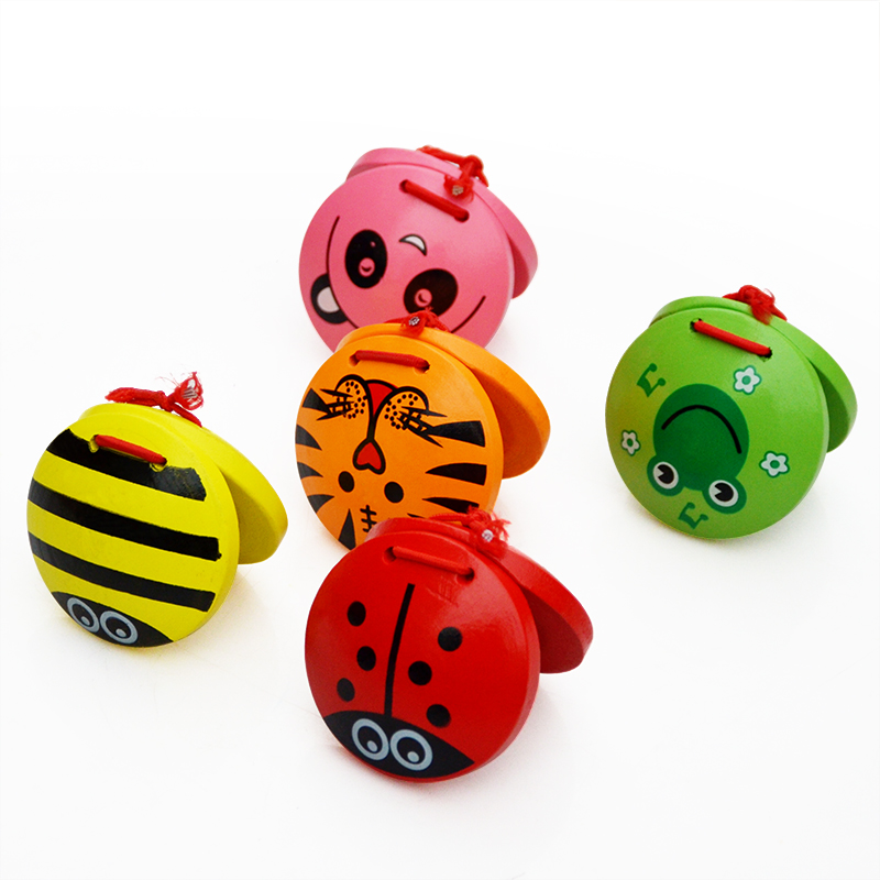 塑料奥尔夫玩具木制哒哒专业响板