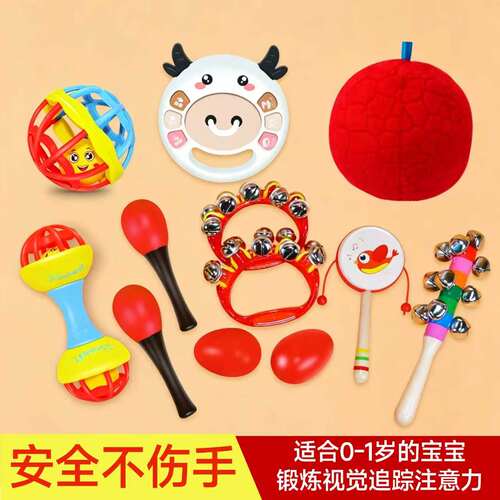 婴儿玩具新生的儿早教玩具0到3个月拨浪鼓0一1岁宝宝沙锤2手摇铃6