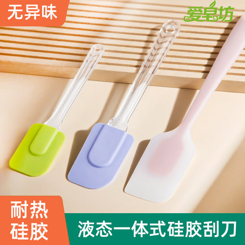DIY手工皂长柄一体式硅胶刮刀