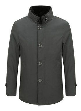 MY484美冬季男式羽绒服 白鸭绒商务休闲保暖防风外套 深灰色