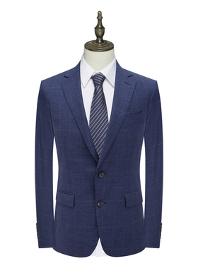 B1532鸟牌男式春秋西服 绵羊毛两粒扣双开衩修身商务西装206007