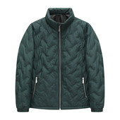 H1359冬季 绿色 白鸭绒商务休闲保暖防风外套 男式 羽绒服