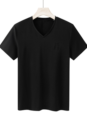 CA25 机场货 卡夏季男式短袖T恤 棉套头休闲商务上衣 黑色弹力