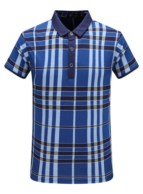 AB1444邦纳男夏季短袖衬衫 棉休闲商务上衣 蓝色 时尚都市