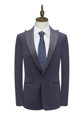 B1635鸟男春秋西服 绵羊毛两粒扣双开衩商务西装 领子可拆211233