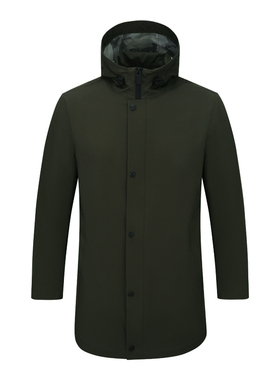 Y1360路易春秋男式夹克 拉链立领舒适休闲外套 时尚都市 绿色