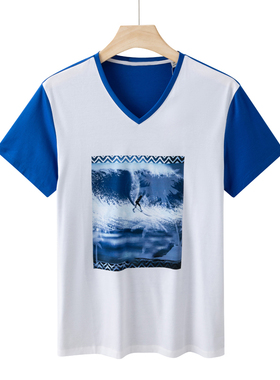 CA5 机场货 卡夏季男式短袖T恤 棉翻领套头休闲商务上衣 白色