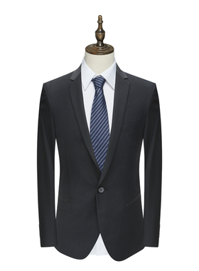 AS146奥 春秋男西服 一粒扣后中开衩商务西装外套 17Q03363