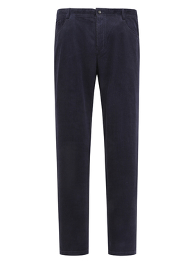 SA12萨BA蒂N春秋稍厚男式休闲裤 棉中腰直筒商务休闲长裤弹力黑色