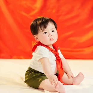 百天小红军演出服装小军装儿童摄影宝宝周岁幼儿园礼物影楼照服饰