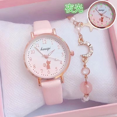 儿童手表女只看时间防水防摔