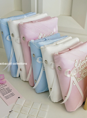 【给自己的情书】ins韩系芭蕾风丝绸刺绣A7A6活页夹书衣手账本