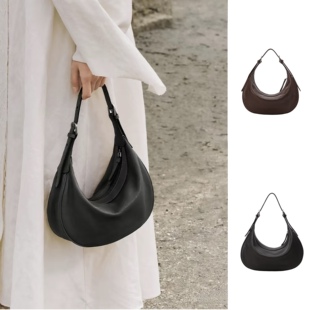 植鞣头层羊皮月牙包求真同款百搭大容量设计感单肩腋下包斜挎包女