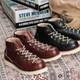 靴山脉之光中高帮真皮皮鞋 冬季 马丁靴男阿美咔叽工装 短脸短靴潮流