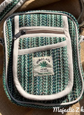 NEPAL#HEMP尼泊尔手工麻制斜挎包嬉皮士摇滚民族风IG风handmade