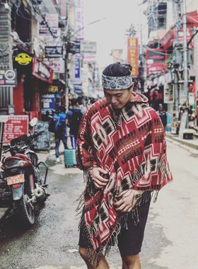 Nepal#印度尼泊尔风情手工披肩保暖外搭波西米亚民族卫衣巴基斯坦