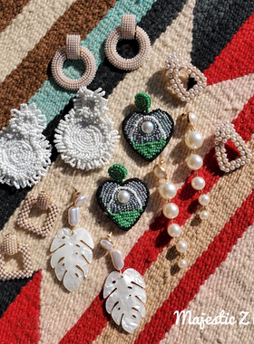 Bohemia#Earrings波西米亚耳环IG欧美耳钉珍珠仙女海岛旅行度假in