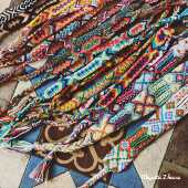 泰国传统编织工艺Thailand handmade彩色民族风手链尼泊尔印度