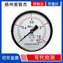 扬州美智杰仪表0 1.6MPA储气罐压力表 2.5Mpa轴向Y60压力表0